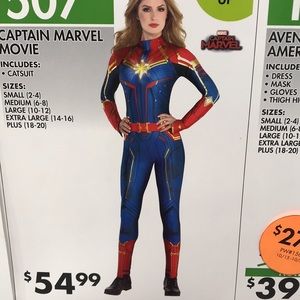 Captain marvel bodysuit SIZE SMALL